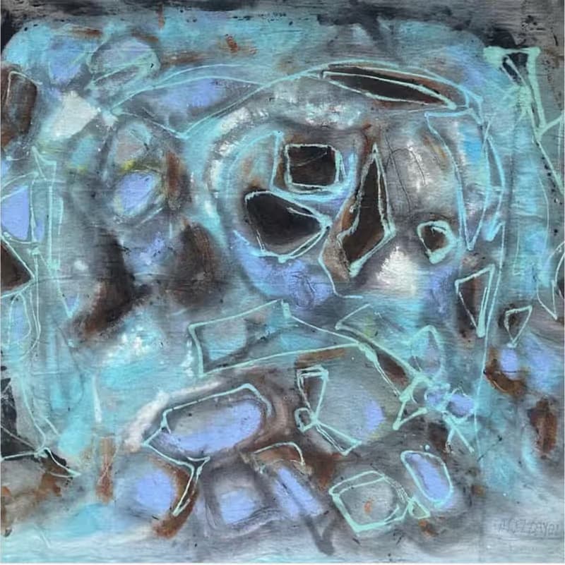 #2 Abstract Blue and Brown Abstract