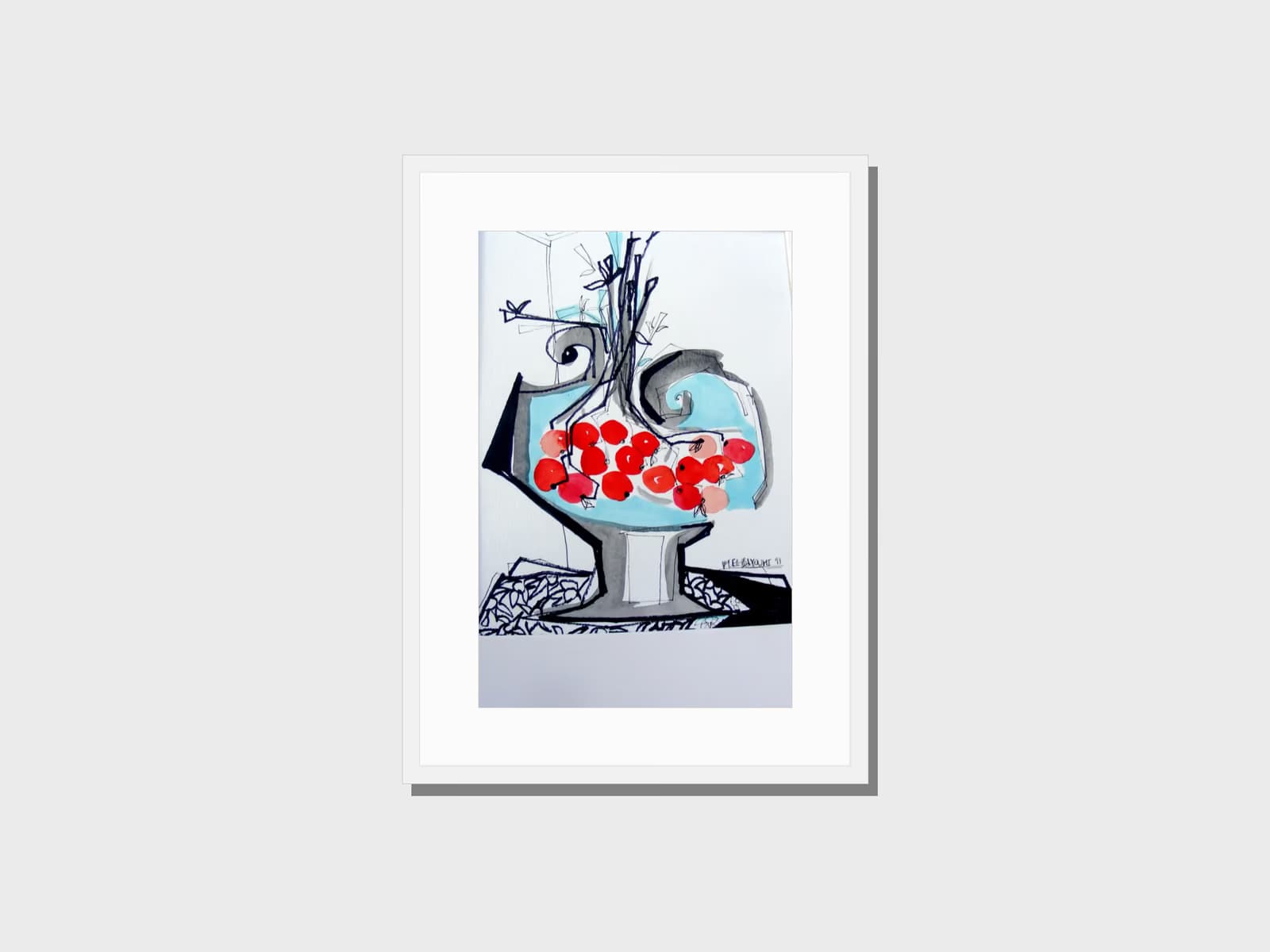 Cherine’s Cherries — framed print on a wall