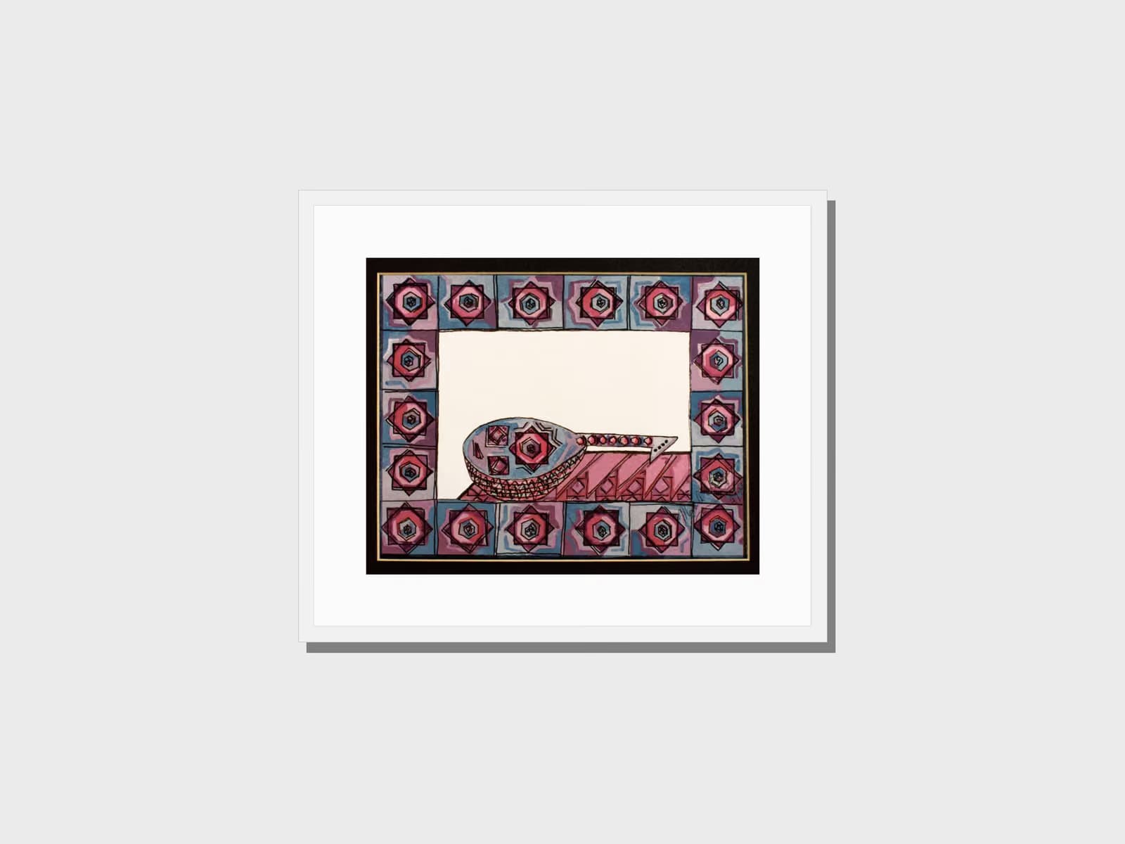 Purple Quiet Oud — framed print on a wall